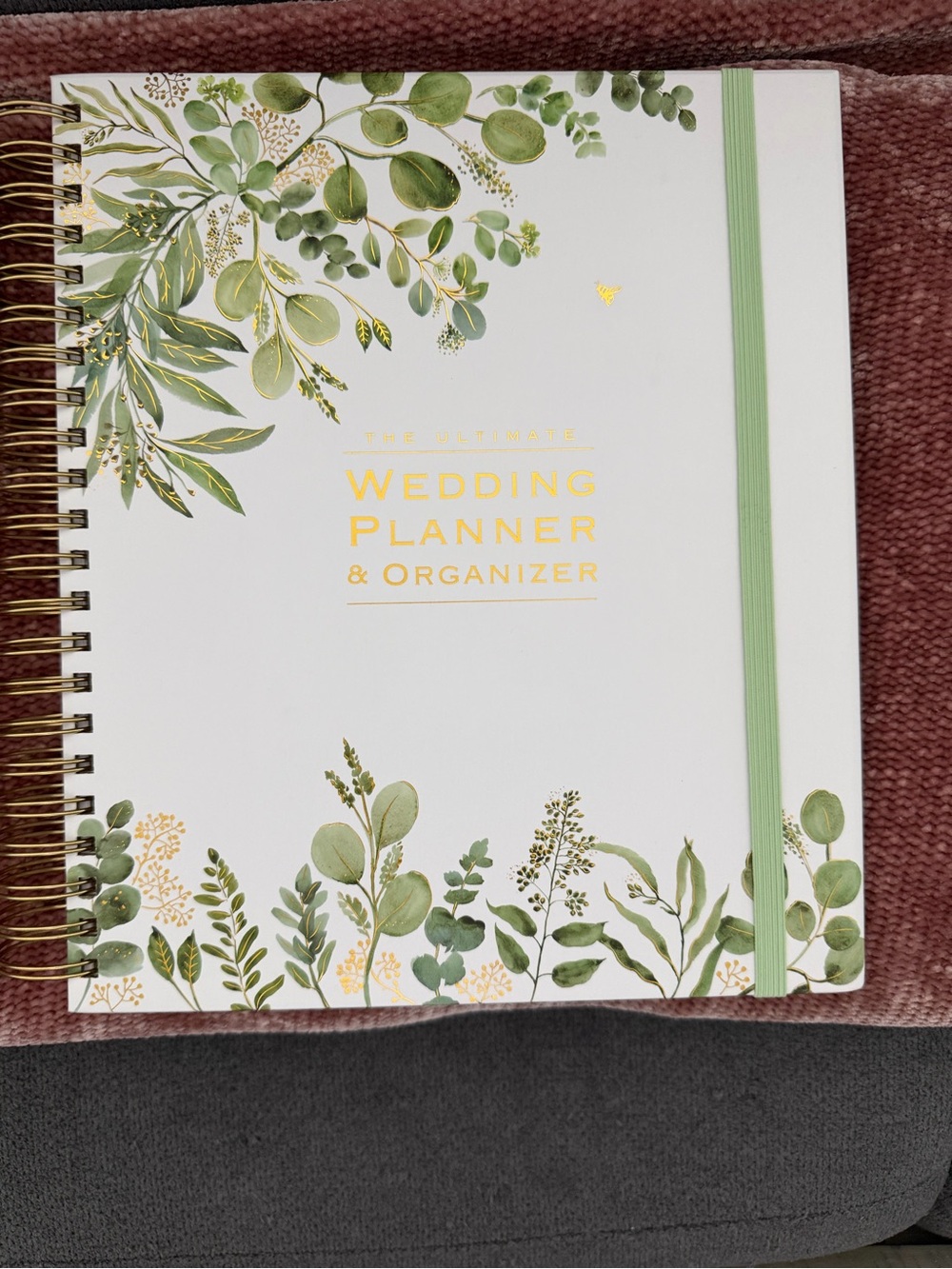 Wedding Planner & Organizer in White with Green Botanical Design